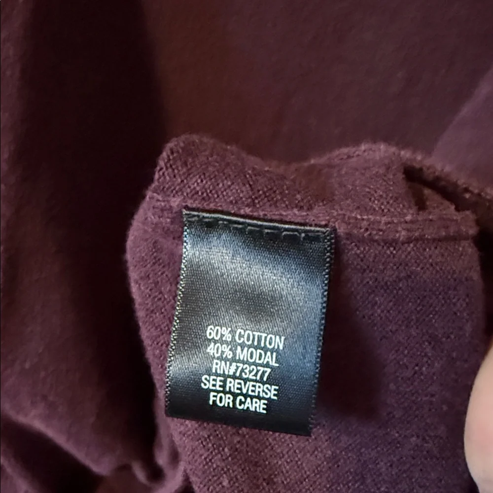 Croft & Barrow Men's Lightweight Polo style Sweater collar deep burgundy Large
